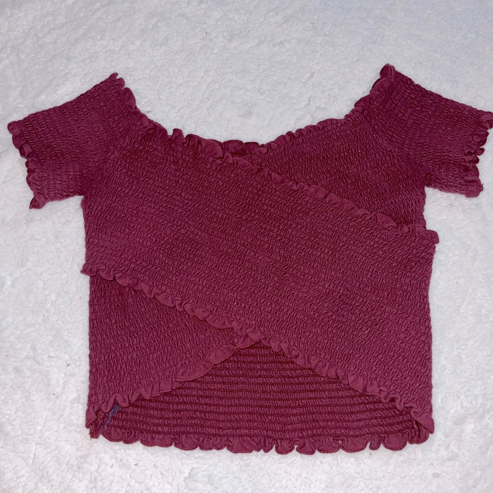 Maroon crop top